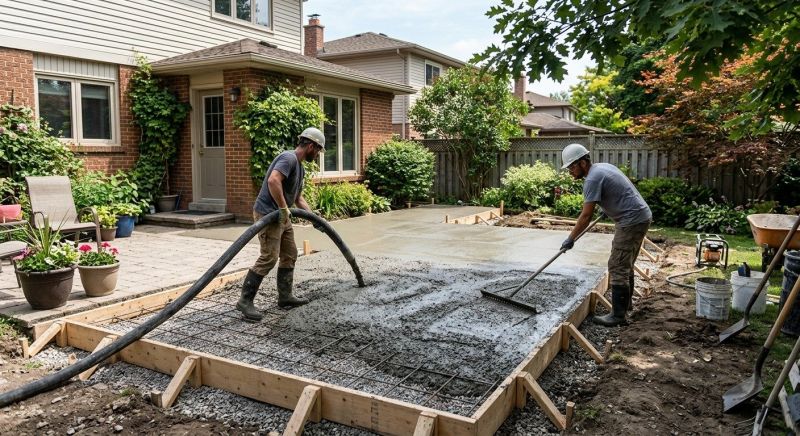 Backyard Concrete Installation Service